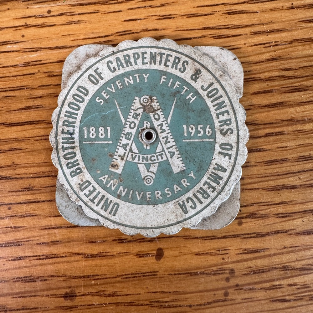 1956 Carpenters Union 75th‎ Anniversary Metal Perpetual Calendar 1956-1983